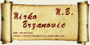 Mirko Brzanović vizit kartica